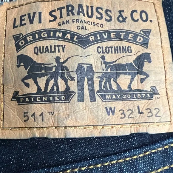 New Men's "Levi Strauss & Co" 511 Blue Jeans, Note: New Without Tags